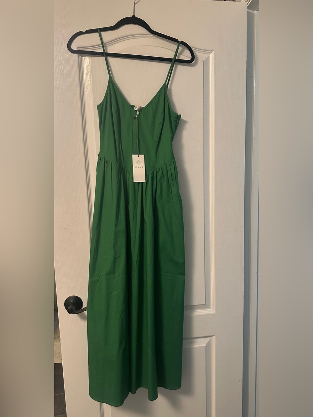 WAYF Emerald Green Sleeveless Maxi Dress